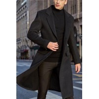 Men's Long Trench Coat Woolen Coat