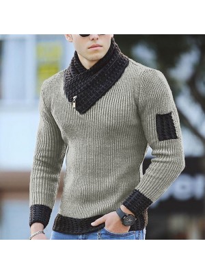 urban scarf turtleneck men's sweater HF0503-03-03