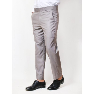 Men's Dress Pant Trouser Formal Platinum Grey