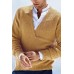 Men's Solid Color Slim Fit Long Sleeve V-Neck Knit Sweater