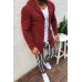 Men's Length Sleeve Hooded Sweater Cardigan