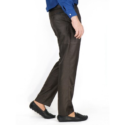 Dress Pant Trouser Formal for Men Metallic Dark Brown