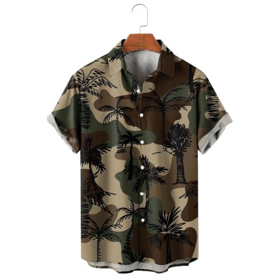 Men's Camo Palm Print Shirt 29168380X