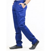 Men's Wrinkle-Free 100% Cotton Trouser Royal Blue