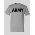 Men Casual Round Neck Letter Print Grey T-shirt